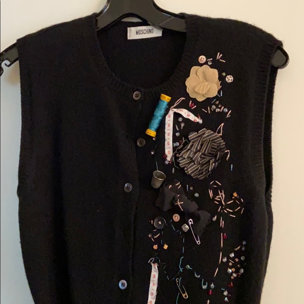 Black Moschino sleeveless sweater